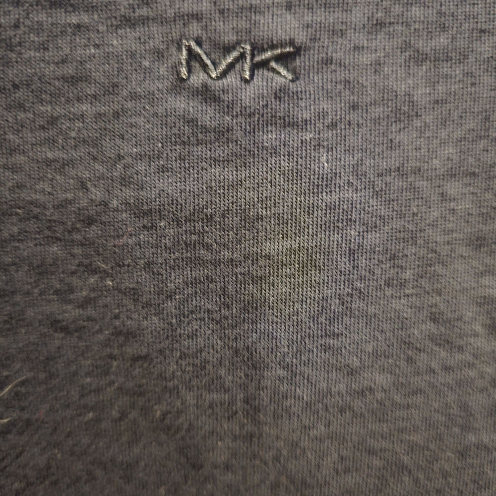 Michael Kors Black V-Neck Short Sleeve Tee - Picture 2 of 5
